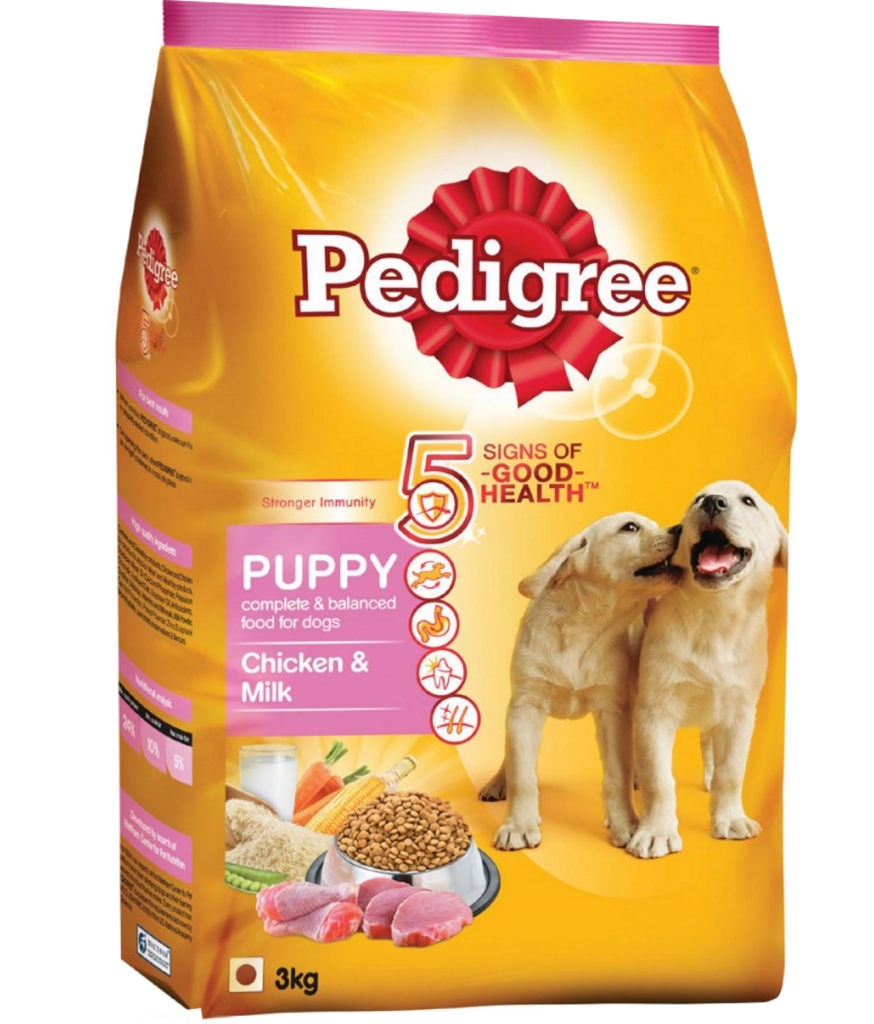 Pedigree Puppy Dog Food Chicken & Milk, (3 kg) | Poshaprani.com