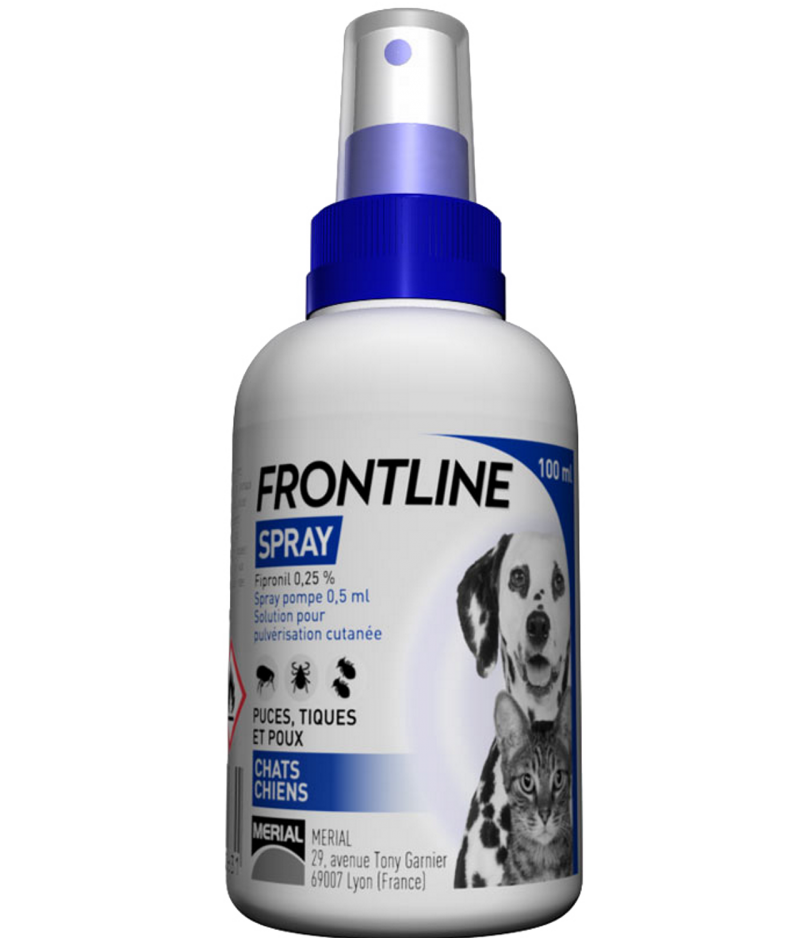 Frontline Spray (100ml) Flea & Tick Treatment for Cats & Dogs