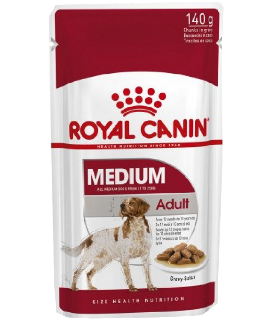 Royal Canin Pouch Medium Adult Dog Food 140gm | Poshaprani.com