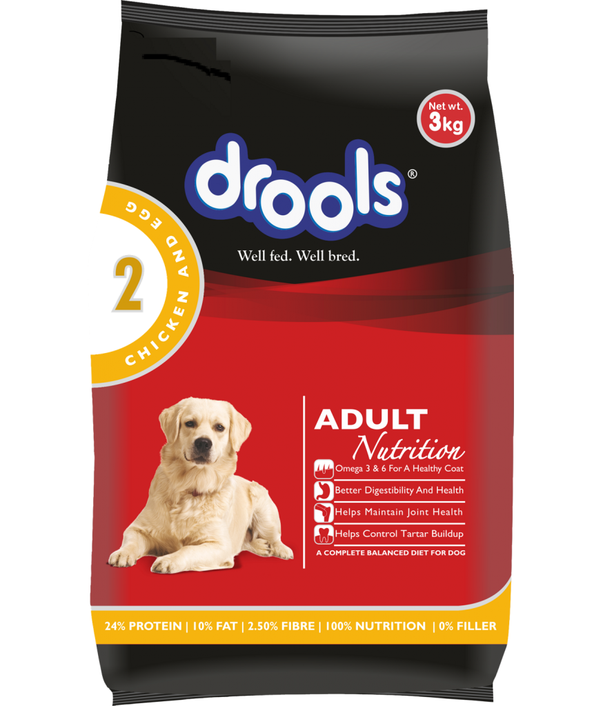 Drools Puppy Dog Food Chicken And Egg 3kg(1.2 kg free) | Poshaprani.com