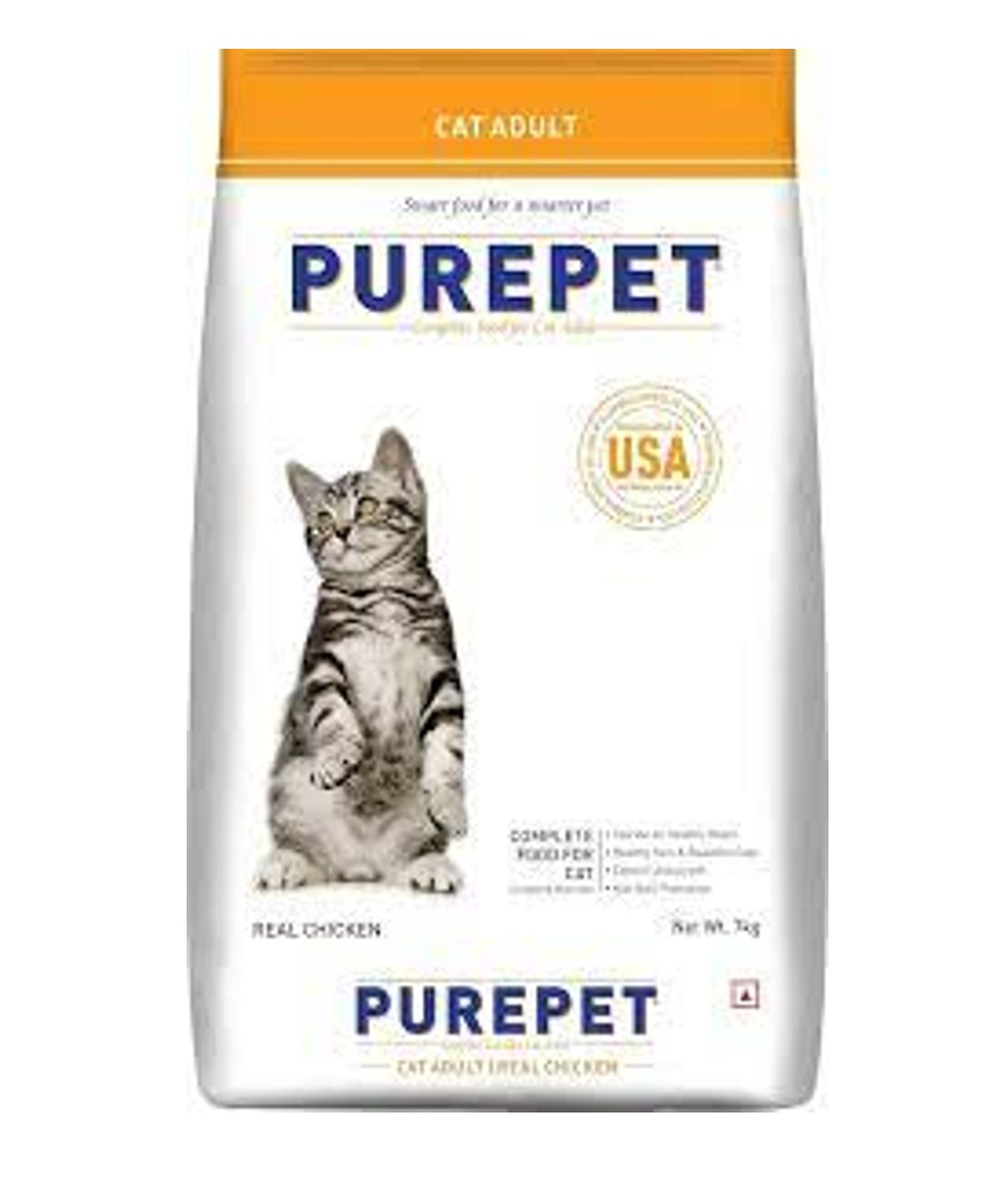 Purepet Adult Dry Cat Food Real Chicken 7kg Poshaprani